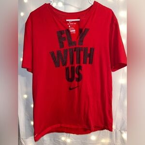 Nike womens Red Graphic T-Shirt